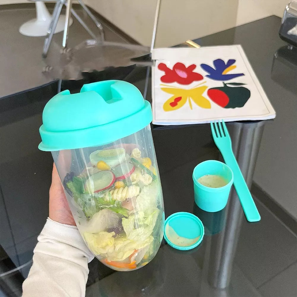 Vaso De Ensalada Portátil Con Tapa Tened