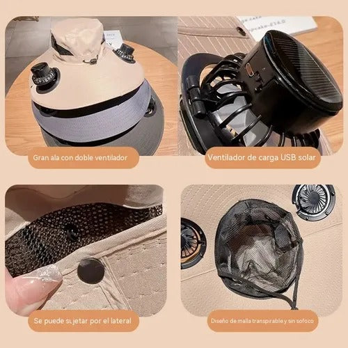 Sombrero con Ventilador