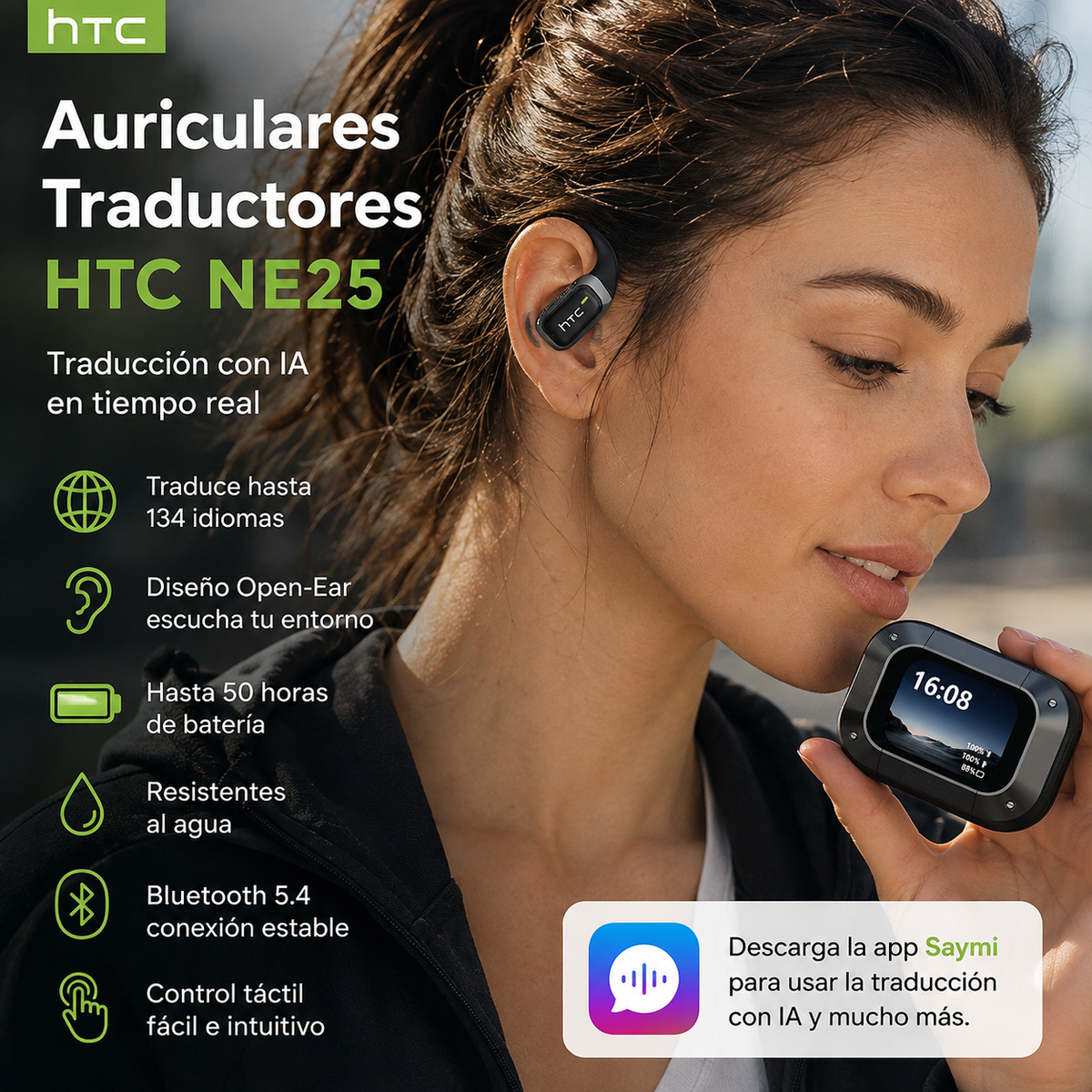Auriculares Traductores con IA - ENVIO INTERNACIONAL
