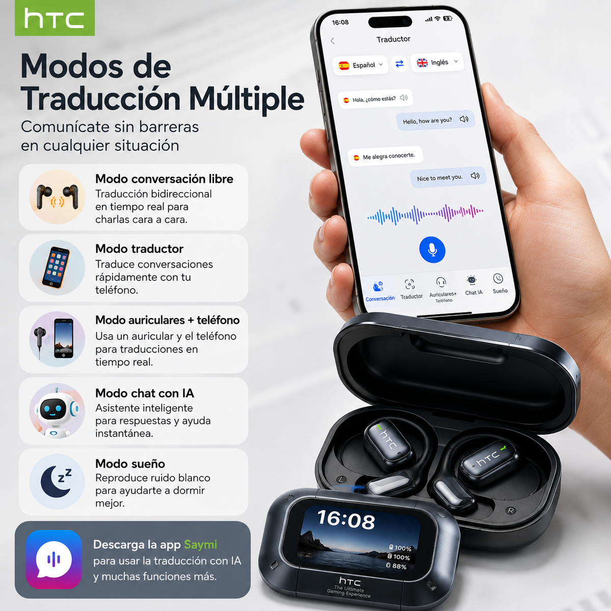 Auriculares Traductores con IA - ENVIO INTERNACIONAL