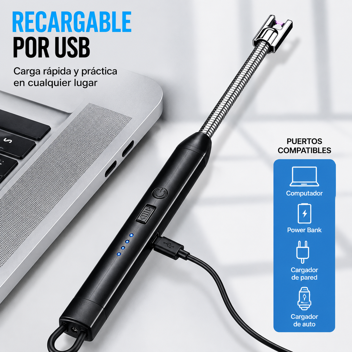 CHISPERO RECARGABLE CON USB