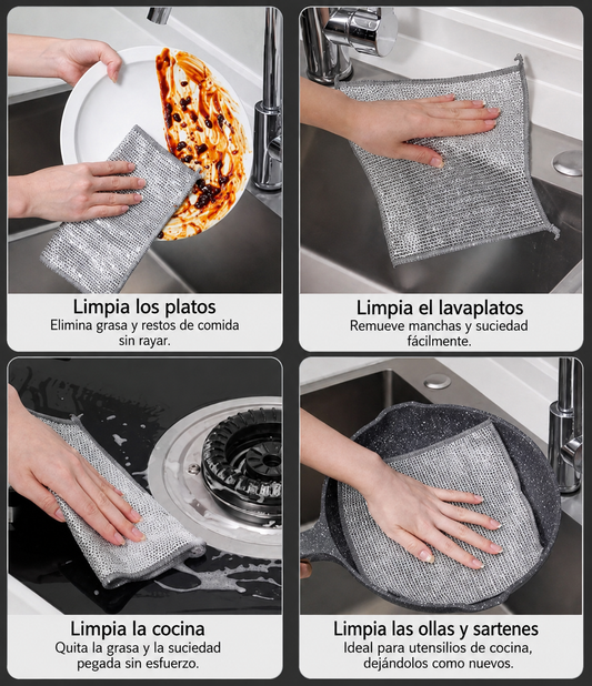 Pack x10 Paños Metálico Multiuso